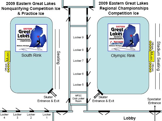 layout showing principal locker rooms